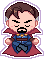 Doctor Strange levitating