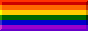 A button that consists of the rainbow flag