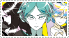 A stamp of Bort, Phosphophyllite, and Diamond from the series, 'Houseki no Kuni' or 'Land of the Lustrous'