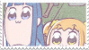 A stamp of Popuko and Pipimi from Pop Team Epic