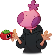 Profile image of Bechno Kid holding a mug shaped like a Maxim Tomato from the Kirby franchise