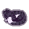 A pixel sticker of a black striped cat by Foxbite