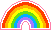 A pixel sticker of a rainbow by Magic Boots