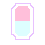 A pixel sticker of a pink and blue pill by MizukiWorld