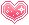 A pixel sticker of a floating heart by Rosedryad