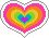 A pixel of a rainbow heart by Solaria