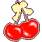 A pixel sticker of cherries by Void 322